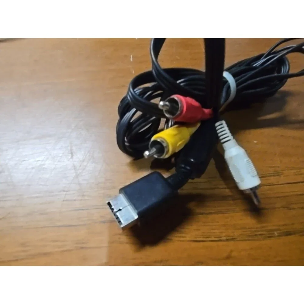 PlayStation Composite Video Cable Black SCPH-10060 PS1 PS2 OEM *NICE*